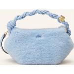Hellblaue Geflochtene Ganni Nachhaltige Mini Handtaschen aus Textil für Damen mini 