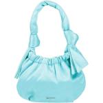 Himmelblaue Ganni Nachhaltige Hobo Bags aus Satin für Damen medium 