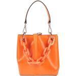 Orange Ganni Nachhaltige Lederhandtaschen aus Leder für Damen medium 
