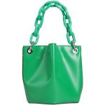 Smaragdgrüne Ganni Nachhaltige Lederhandtaschen aus Leder für Damen medium 