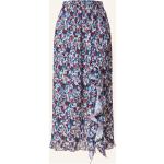 Blaue Blumenmuster Ganni Nachhaltige Festliche Röcke mit Volants aus Polyester für Damen Größe S 