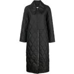 Reduzierte Schwarze Gesteppte Ganni Maxi Nachhaltige Damensteppmäntel mit Reißverschluss Größe M für den für den Winter 