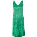 Reduzierte Grüne Ganni Nachhaltige V-Ausschnitt Camisole-Kleider aus Satin enganliegend für Damen Größe S für Partys 