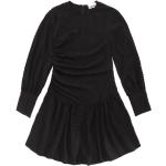Schwarze Ganni Mini Nachhaltige Tunika-Kleider für Damen Größe L 