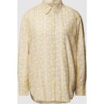Pastellgelbe Gant Festliche Blusen aus Baumwollmischung für Damen Größe M 