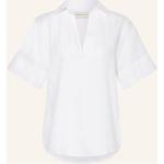 Weiße Kurzärmelige Gant Blusenshirts & Schlusen aus Leinen für Damen Größe L für den für den Sommer 