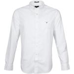 Weiße Unifarbene Casual Langärmelige Gant Broadcloth Herrenlangarmhemden Größe 3 XL 