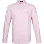Pinke Langärmelige Unifarbene Casual Gant Oxford Herrenlangarmhemden Größe 3 XL - versandkostenfrei 