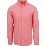Pinke Unifarbene Oversize Langärmelige Gant Oxford Herrenlangarmhemden Größe 3 XL 