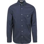 Marineblaue Oversize Langärmelige Gant Poplin Herrenlangarmhemden aus Popeline Größe 4 XL 