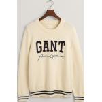 Bestickte Gant Rundhals-Ausschnitt Rundhals-Pullover aus Baumwolle enganliegend für Herren Größe L 