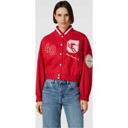 Gant Cropped College-Jacke mit Label-Patch (M Rot)