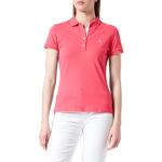 Pinke Kurzärmelige Gant Pique Kurzarm-Poloshirts für Damen Größe M 
