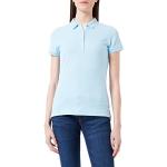 Blaue Kurzärmelige Gant Pique Kurzarm-Poloshirts für Damen Größe S 