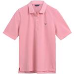 Pinke Halblangärmelige Gant Pique Damenpoloshirts & Damenpolohemden Größe S 