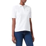 Reduzierte Weiße Gant Pique Damenpoloshirts & Damenpolohemden Größe M 