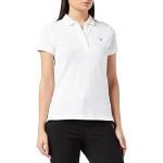 Reduzierte Weiße Halblangärmelige Gant Pique Damenpoloshirts & Damenpolohemden Größe S 