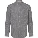 Reduzierte Anthrazitfarbene Gestreifte Gant Streifenhemden aus Baumwolle für Herren Größe XL 