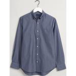 Reduzierte Blaue Melierte Gant Button Down Kragen Regular Fit Hemden aus Baumwolle für Herren Größe 3 XL für den für den Frühling 
