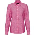 Reduzierte Pinke Langärmelige Gant Hemdblusen aus Leinen für Damen Größe L 