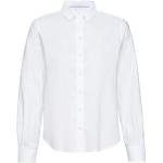 Reduzierte Weiße Unifarbene Langärmelige Gant Oxford Hemdblusen aus Baumwolle für Damen Größe XS 