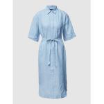 Reduzierte Blaue Gant Sommerkleider ohne Verschluss aus Leinen für Damen Größe M 