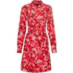 Reduzierte Rote Blumenmuster Gant Midi Midikleider & knielange Kleider aus Viskose für Damen Größe M für den für den Herbst 