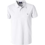 Weiße Kurzärmelige Gant Kurzarm-Poloshirts mit Knopf für Herren Größe 4 XL 