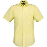 Gelbe Kurzärmelige Gant Broadcloth Button Down Kragen Herrenkurzarmhemden Größe M 