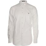 Reduzierte Weiße Unifarbene Langärmelige Gant Oxford Button Down Kragen Herrenlangarmhemden Größe XXL 