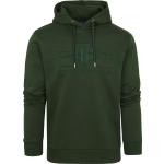 Reduzierte Dunkelgrüne Unifarbene Gant Shield Herrensweatshirts Größe XL für den für den Herbst 