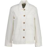 Reduzierte Weiße Unifarbene Gant Mini Übergangsjacken aus Baumwolle mit Kapuze für Damen Größe XXL für den für den Frühling 