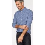 Reduzierte Blaue Gingham Gant Button Down Kragen Regular Fit Hemden aus Popeline für Herren Größe 3 XL 