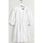 Reduzierte Weiße Gant Rundhals-Ausschnitt Kinderkleider mit Reißverschluss aus Baumwolle für Mädchen Größe 122 