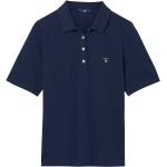 Blaue Kurzärmelige Gant Kurzarm-Poloshirts für Damen Größe XS 