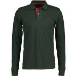 Reduzierte Grüne Langärmelige Gant Langarm-Poloshirts aus Baumwolle für Herren Größe 3 XL 