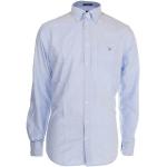 Hellblaue Langärmelige Gant Oxford Button Down Kragen Herrenlangarmhemden aus Baumwolle Größe XXL 