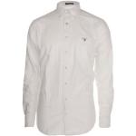 Weiße Langärmelige Gant Oxford Button Down Kragen Herrenlangarmhemden aus Baumwolle Größe L 