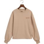 Reduzierte Sandfarbene Gant Damensweatshirts aus Baumwolle Größe XS 