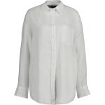 Weiße Oversize Gant Hemdblusen aus Leinen für Damen Größe S 
