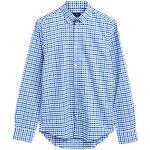 Reduzierte Blaue Karo Preppy Gant Oxford Nachhaltige Slim Fit Hemden für Herren Größe 3 XL 