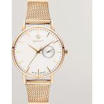 Reduzierte Weiße Gant Stahlarmbanduhren mit Datumsanzeige mit Mineralglas-Uhrenglas für Herren 