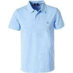 Hellblaue Kurzärmelige Gant Kurzarm-Poloshirts mit Knopf aus Baumwolle für Herren Größe XL 