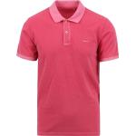 Pinke Unifarbene Kurzärmelige Gant Sunfaded Kurzarm-Poloshirts für Herren Größe XL 