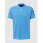 Hellblaue Gant Pique Herrenpoloshirts & Herrenpolohemden aus Baumwolle Größe 3 XL 