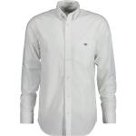 Reduzierte Weiße Langärmelige Gant Herrenlangarmhemden aus Baumwolle Größe 3 XL 