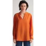 Orange Gant U-Boot-Ausschnitt Festliche Blusen aus Lyocell für Damen Größe L 