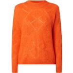 Reduzierte Orange Gant Stehkragen Strickpullover aus Polyamid für Damen Größe S 