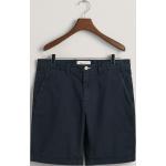 Marineblaue Gant Sunfaded Chino-Shorts für Herren für den für den Sommer 