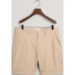 Sandfarbene Gant Sunfaded Chino-Shorts für Herren für den für den Sommer 